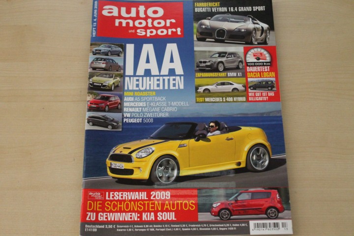 Deckblatt Auto Motor und Sport (13/2009)